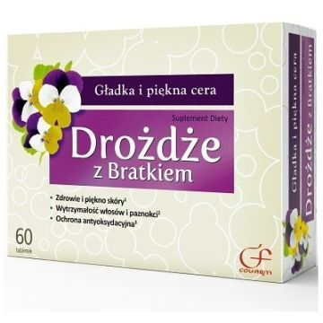 Drożdże z bratkiem, tabletki, 60 szt.