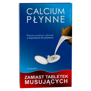 Calcium Płynne, kapsułki do połykania, 10 szt.