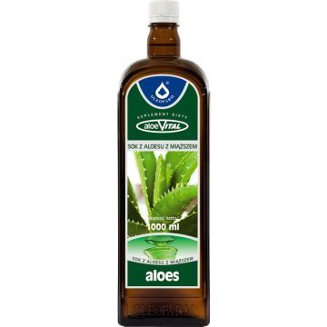 Aloes, 100%, sok, z aloesu z miazsz,(Oleofarm),1000 ml