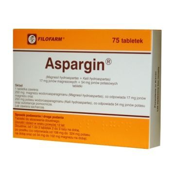 Aspargin, 250 mg + 250 mg, tabletki, 75 szt. (Filofarm)