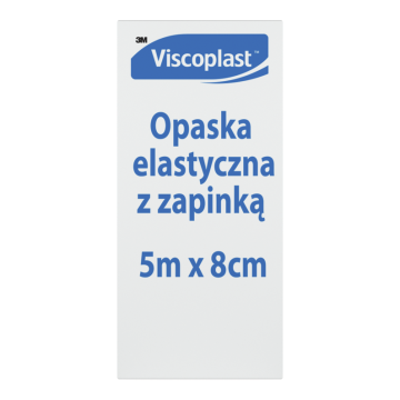 Viscoplast, opaska elastyczna tkana, z zapinką, 5 m x 8 cm, 1 szt.