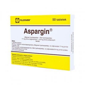 Aspargin, 250 mg 250 mg, tabletki, 50 szt. (Filofarm)