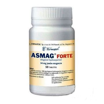 Asmag forte, 500 mg (34 mg Mg2+), tabletki, 50 szt.