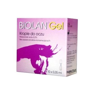 Biolan Gel, 0,3%, krople do oczu, 0,35 ml, 10 minimsów