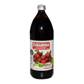 Żurawina 100%, płyn, 1000 ml (EkaMedica)