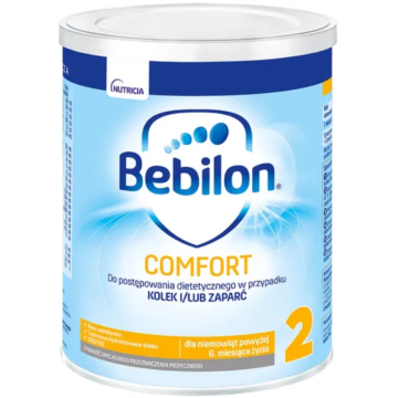 Bebilon Comfort 2, żywność specjalnego przeznaczenia medycznego dla niemowląt od 6. miesiąca, 400 g