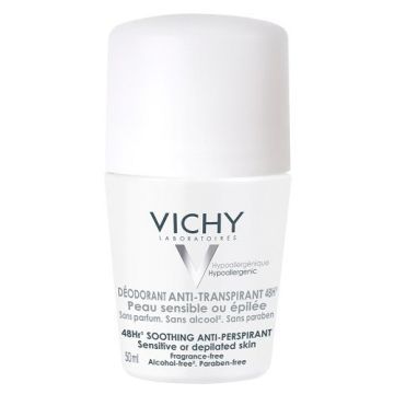 Vichy, antyperspirant w kulce do skóry wrażliwej lub po depilacji, 50 ml