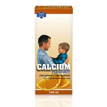 Calcium Polfarmex, syrop, o smaku pomarańczowym, 150 ml