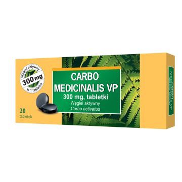 Carbo Medicinalis VP, 300 mg, tabletki, 20 szt.