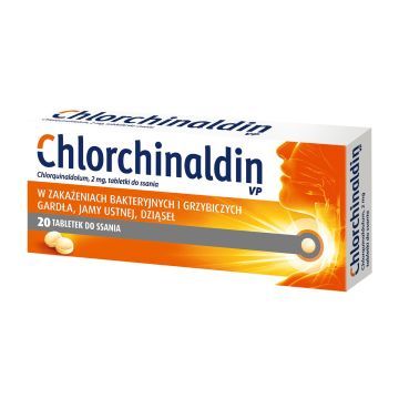 Chlorchinaldin VP, 2 mg, tabletki do ssania, 20 szt.