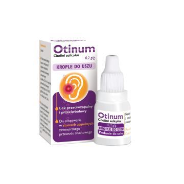 Otinum, 20% (200 mg/g), krople do uszu, 10 g