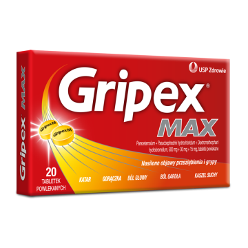 Gripex Max, tabletki powlekane, 20 szt.