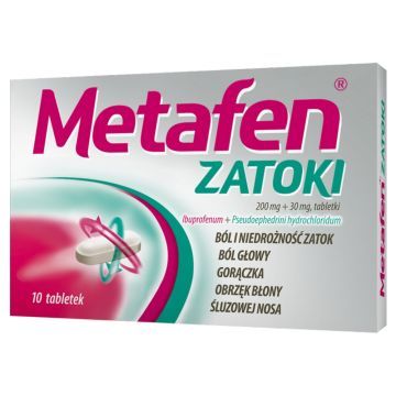 Metafen Zatoki, 200 mg+30 mg, tabletki powlekane, 10 szt.
