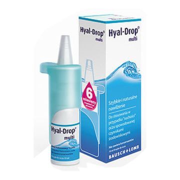 Hyal-Drop Multi, krople do oczu i soczewek, nawilżające, 10 ml