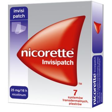 Nicorette Invisipatch, 25 mg/16 h, plastry transdermalne, 7 szt.