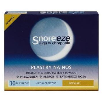 Snoreeze, plastry na nos, ułatwiające oddychanie, duże, 10 szt.