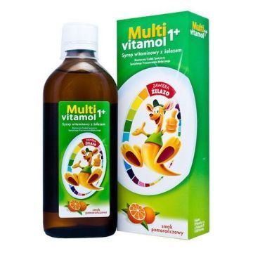 Multivitamol 1+, syrop witaminowy z żelazem, 500 ml