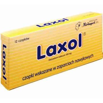 Laxol, 100 mg, czopki, 12 szt.