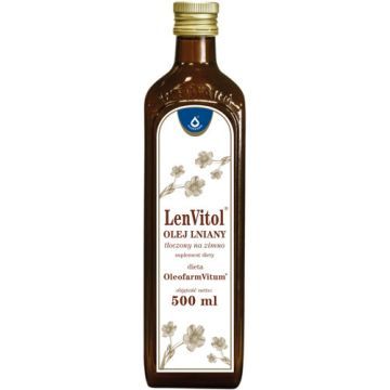 LenVitol olej lniany,tlocz.na zimno,(LenVitol budwig.),500ml