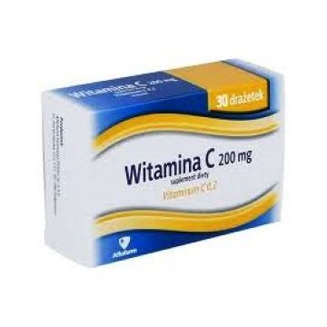 Witamina C 200 mg, tabletki, drażowane, 30 szt