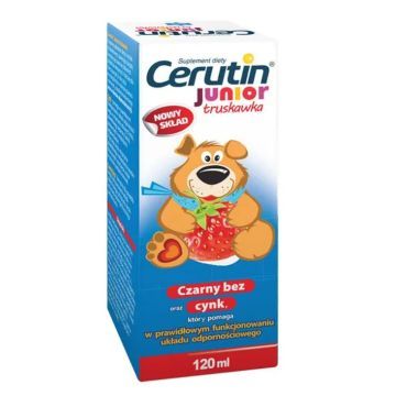 Cerutin Junior truskawka, syrop, 120 ml