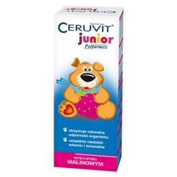 Cerutin Junior malina, syrop, 120 ml