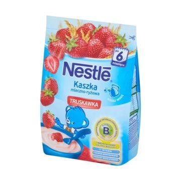 Nestle, kaszka mleczno-ryżowa, truskawka, 6 m+, 230 g