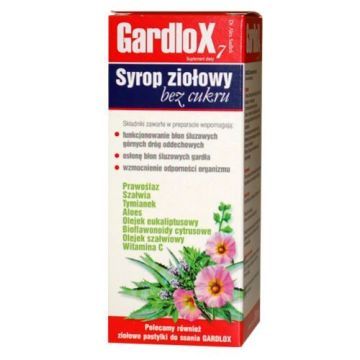 Gardlox 7, syrop ziołowy, bez cukru, 120 ml