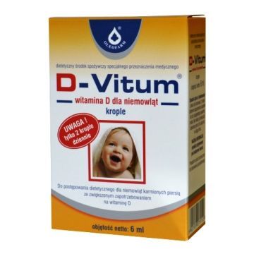 D-Vitum, witamina D dla niemowląt, 6 ml (krople)