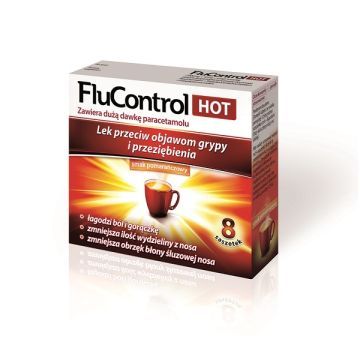 Flucontrol Hot, proszek do sporządzania roztworu doustnego, 5,5g, 8 saszetek