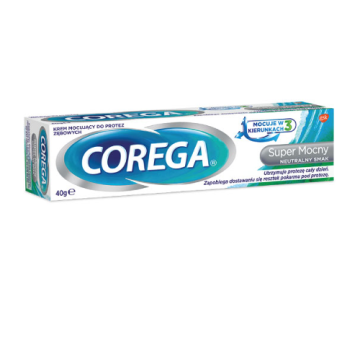 Corega Super Mocny Delikatnie Miętowy, krem do protez 40 g