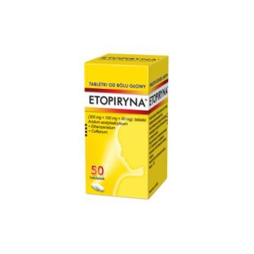 Etopiryna tabletki od bolu glowy, tabl.,50 szt,fiolka