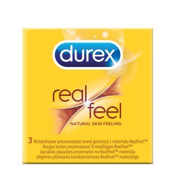 Durex Real Feel, prezerwatywy, 3 szt.