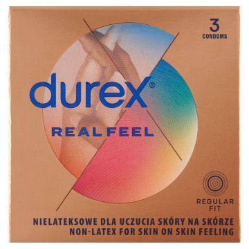Durex Real Feel, prezerwatywy, 3 szt.