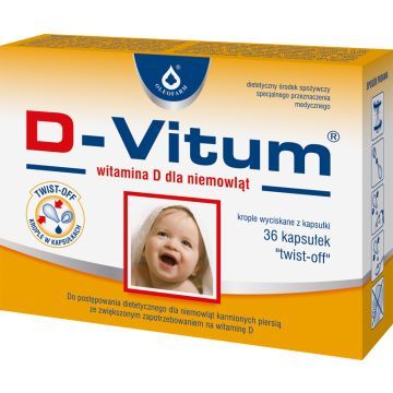 D-Vitum Witam.D dla niemowl.400 j.m.,kaps.twist-off, 36szt