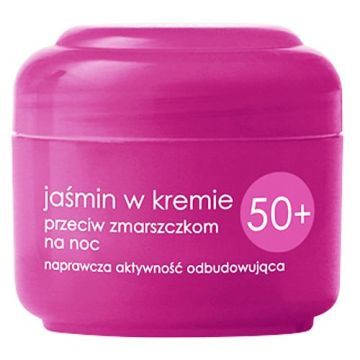 Ziaja, jaśmin w kremie przeciw zmarszczkom 50+ na noc, 50 ml