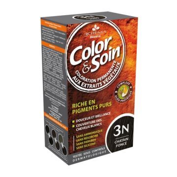 Color&Soin, farba do włosów, ciemny szatyn (3N), 135 ml