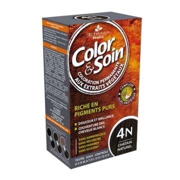 Color&Soin, farba do włosów, szatyn naturalny (4N), 135 ml