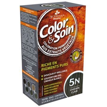 Color&Soin, farba do włosów, jasny szatyn (5N), 135 ml