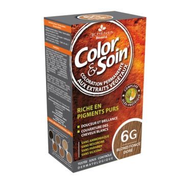 Color&Soin, farba do włosów, złocisty ciemny blond (6G), 135ml