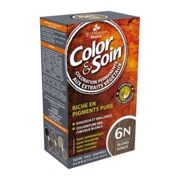 Color&Soin, farba do włosów, ciemny blond (6N), 135 ml