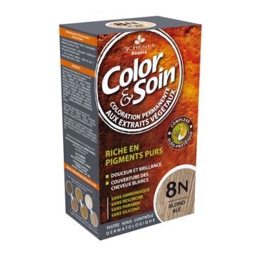 Color&Soin, farba do włosów, blond pszeniczny(8N), 135ml