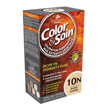 Color&Soin, farba do włosów, platynowy blond (10N), 135 ml