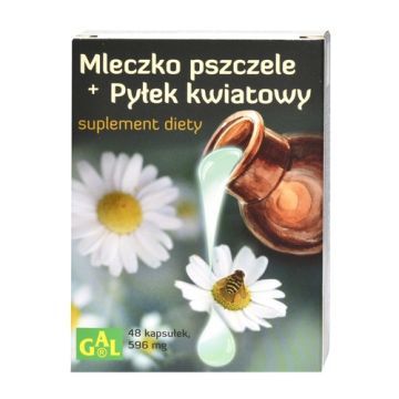 Mleczko pszczele + pyłek kwiatowy, kapsułki, 48 szt.