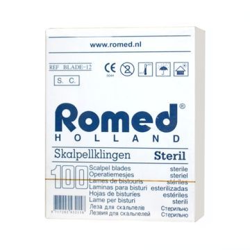 Romed, Ostrza chirurgiczne, sterylne, nr 12, 100 szt.