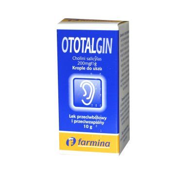 Ototalgin, 200 mg/g, krople do uszu, 10 g