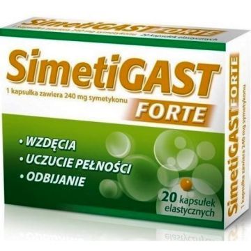 Simetigast Forte, kapsułki elastyczne, 20 szt.