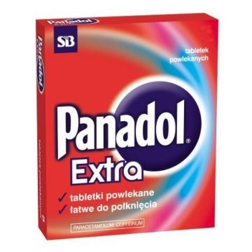 Panadol Extra, 500 mg+65 mg, tabletki powlekane, 12 szt.