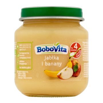 BoboVita, deserek z jabłkami i bananami, 4m+, 125 g