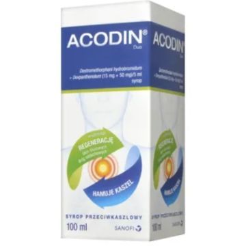 Acodin Duo (Acodin 300) , (15 mg + 50 mg) / 5 ml, syrop, 100 ml